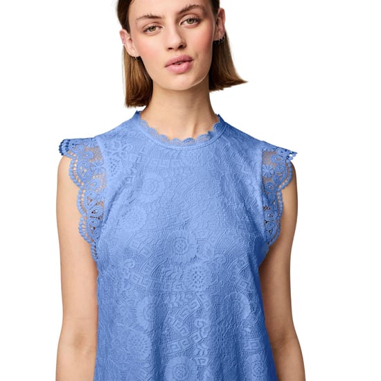 Pieces Olline kanten casual mini-jurk voor dames (Hortensia) - Image 3
