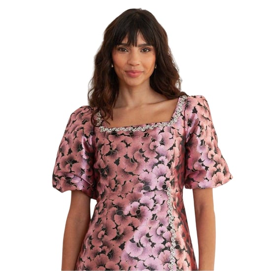 Lovedrobe Jacquard-feestjurk voor dames (Roze) - Image 1