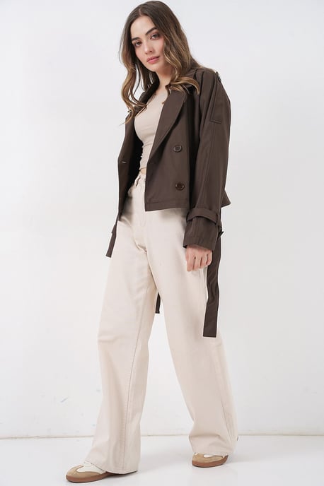 Korte Bouwde Trenchcoat - Image 2