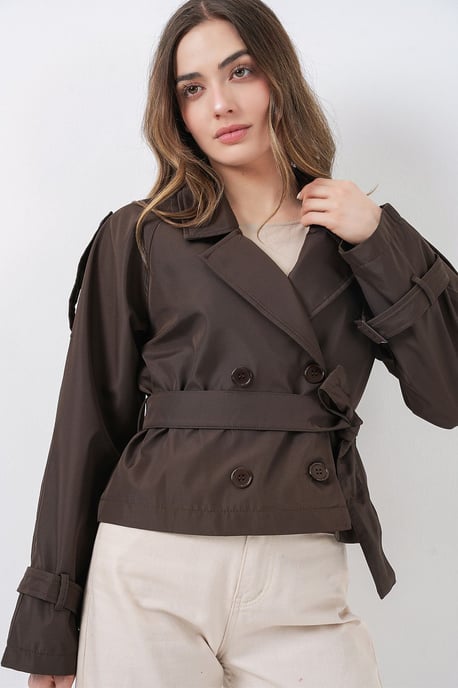 Korte Bouwde Trenchcoat - Image 5