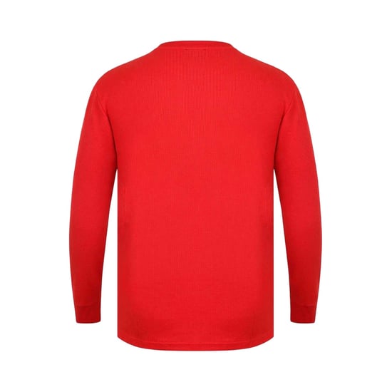 Fabric Heren Wafel T-shirt met lange mouwen (Rood) - Image 2