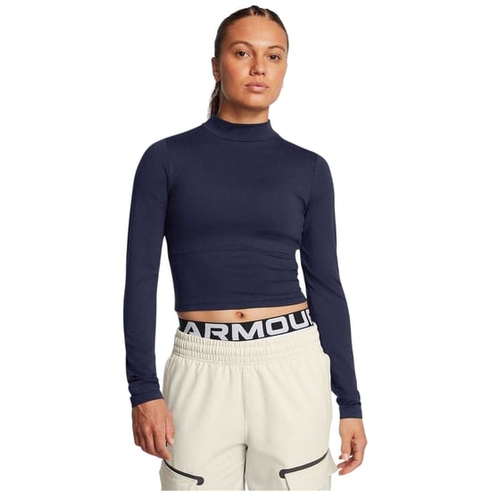 Under Armour Meridian T-shirt met hoge kraag en slank model voor dames (Blauw) - Image 3