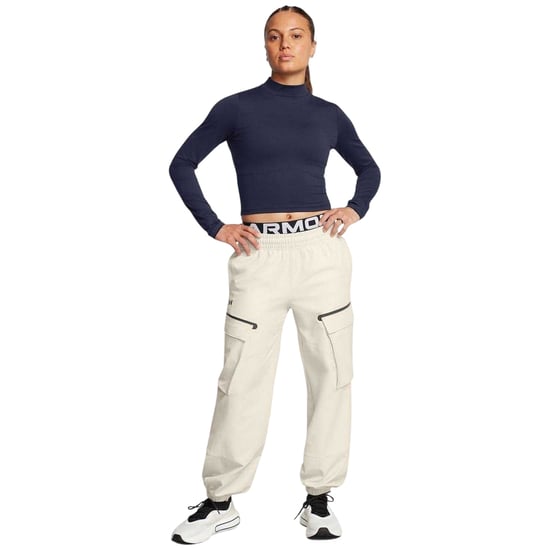 Under Armour Meridian T-shirt met hoge kraag en slank model voor dames (Blauw) - Image 4