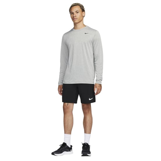 Nike Heren Legend T-shirt met lange mouwen, normale pasvorm (Grijs/zilver) - Image 3