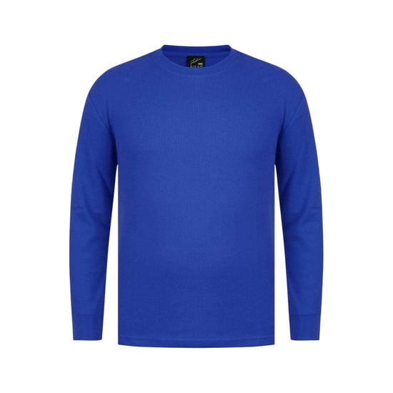 Fabric Heren Wafel T-shirt met lange mouwen (Blauw) - Image 1