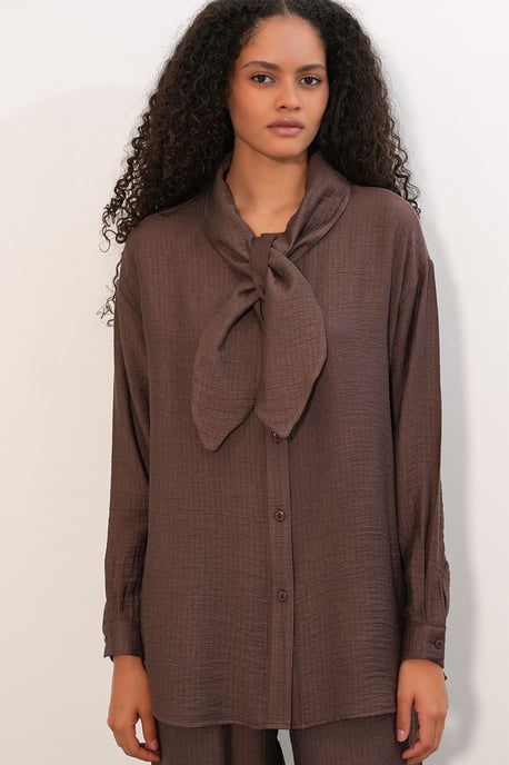 Textuur Shirt En Wijde Pantalon Set - Image 2