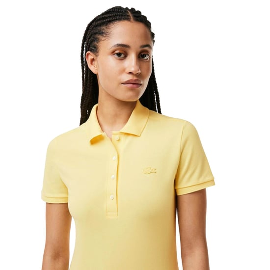 Lacoste Polojurk met kraag voor dames (Geel) - Image 4