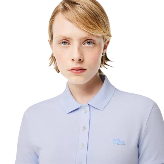 Lacoste Polojurk met kraag voor dames (Lichtblauw) - Image 4