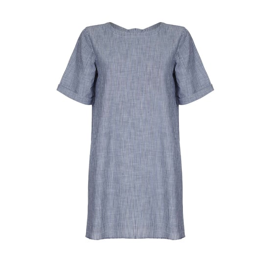 Yumi Vrouwen/dames Ontspannen Ronde Hals Tuniek Jurk (Blauw) - Image 1