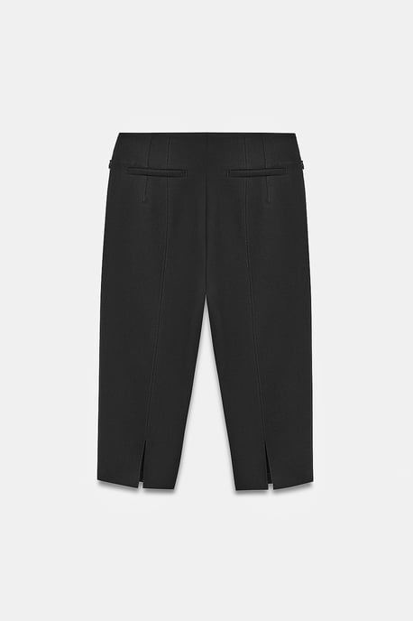 Hoge taille Rechte Capri Shorts Met Splits - Image 6