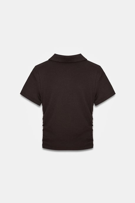 Dames Crop Slim Fit Polo T-shirt - Image 6