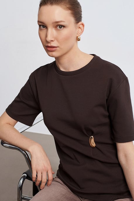 Dames T-shirt met ronde hals en korte mouwen - Image 2