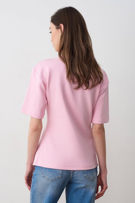Dames T-shirt met ronde hals en korte mouwen - Image 2