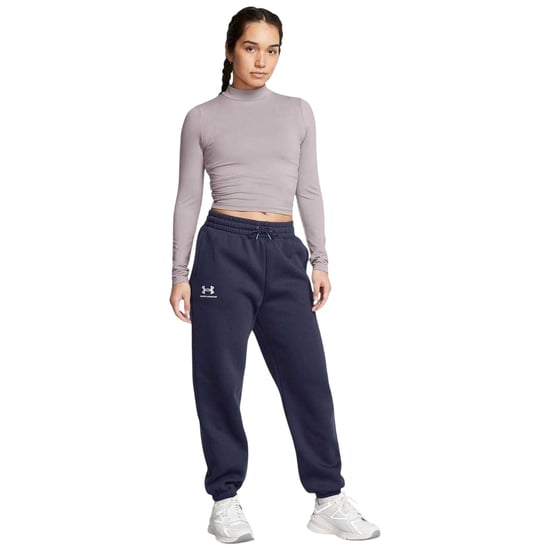 Under Armour Meridian T-shirt met hoge kraag en slank model voor dames (Grijs) - Image 1