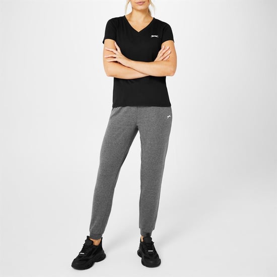 Slazenger Dames/Dames Interlock Joggingbroek (Houtskool mergel) - Image 2