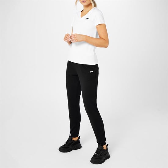 Slazenger Dames/Dames Interlock Joggingbroek (Zwart) - Image 4