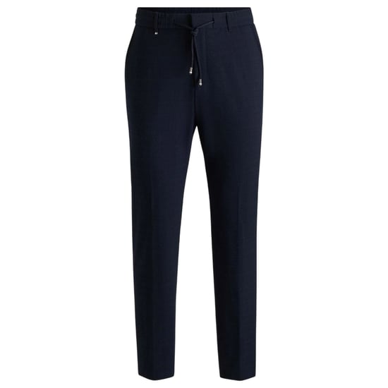 Boss Perin seersucker herenbroek voor formele gelegenheden (Blauw) - Image 2