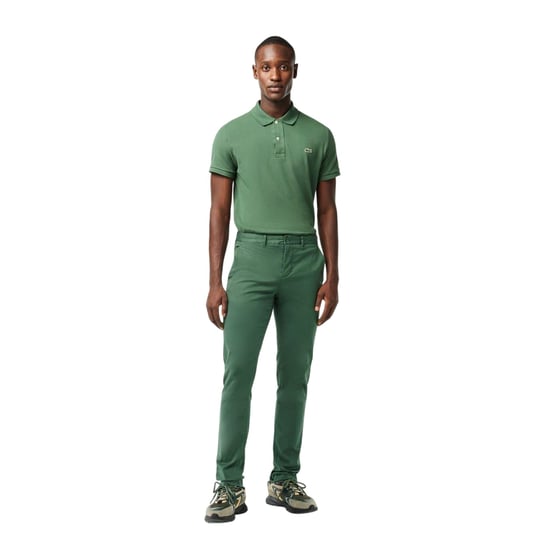Lacoste Heren Biologisch Katoenen Slanke Chino (Sequoia Groen) - Image 1