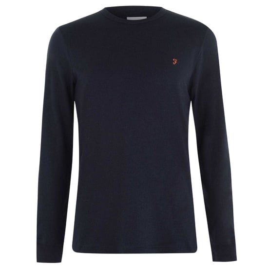 Farah Heren Dennis T-shirt met lange mouwen (Echte marine) - Image 1