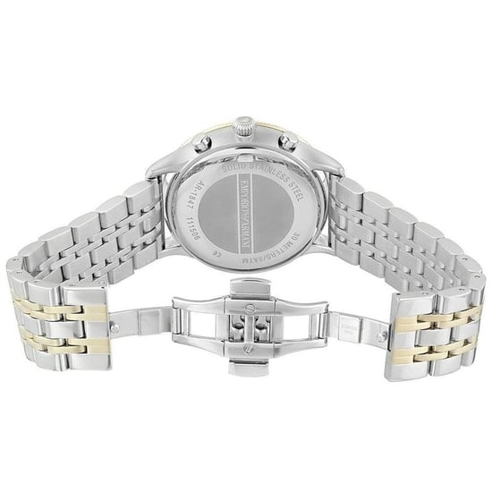 Emporio Armani AR1847 Herenhorloge Chronograaf Tweekleurig Blauw - Image 2