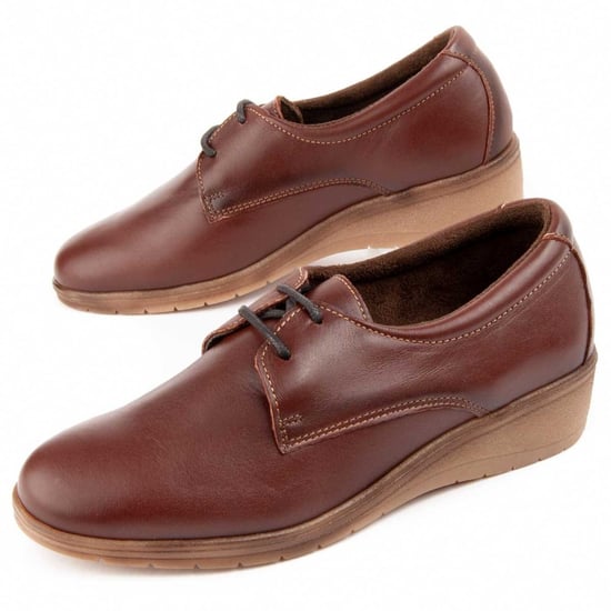 Purapiel Wedge Oxford Anilav Brown - Image 1