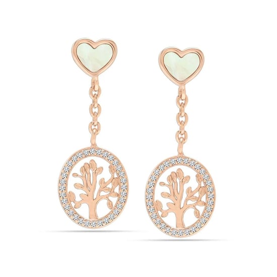 Vrouwen Tree of Life Dangle Oorbellen 925 Sterling Zilver BIPE021 - Image 1