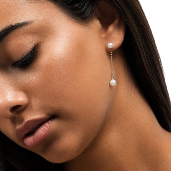 Dames Imperial Parel Oorbellen in Sterling Zilver met Ketting en Cubic Zirkonia 925 BIPE035 - Image 3