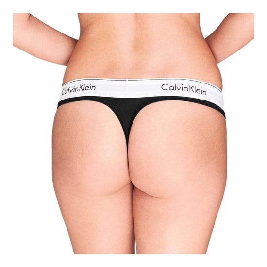 Calvin Klein Dames/Dames Logo Katoenmix String (Zwart) - Image 4