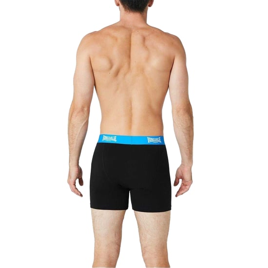 Lonsdale Boxershorts voor heren (Set van 2) (Zwart/Blauw) - Image 3
