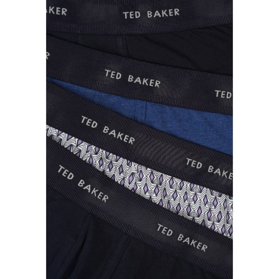 Ted Baker Effen boxershorts voor heren (Set van 4) (Marine/Multikleurig) - Image 3