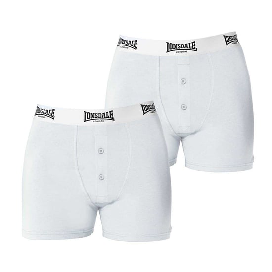 Lonsdale Boxershorts voor heren (Set van 2) (Wit) - Image 2
