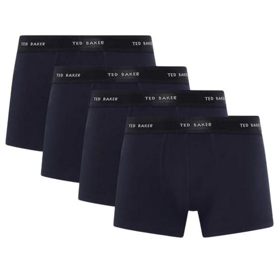 Ted Baker Effen boxershorts voor heren (Set van 4) (Marine) - Image 1