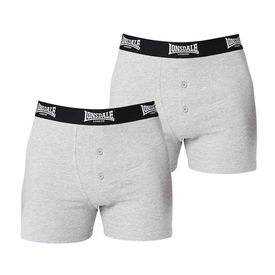 Lonsdale Boxershorts voor heren (Set van 2) (Grijs) - Image 2