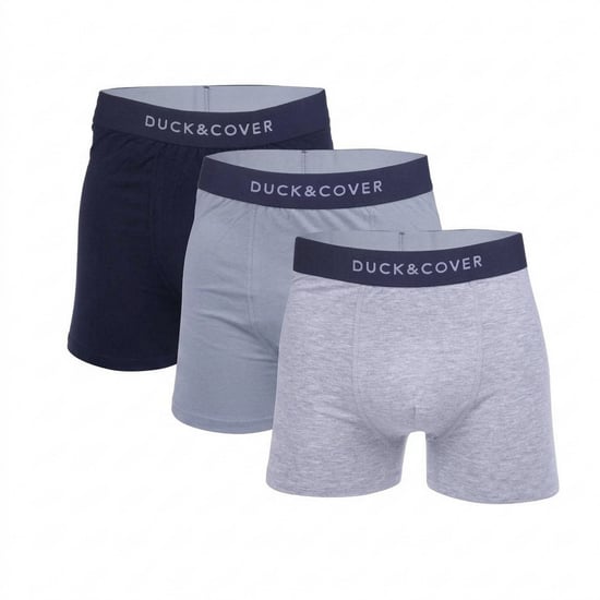Duck and Cover Heren Boxershort (Pakket van 3) (Marine / Grijze Mars) - Image 1