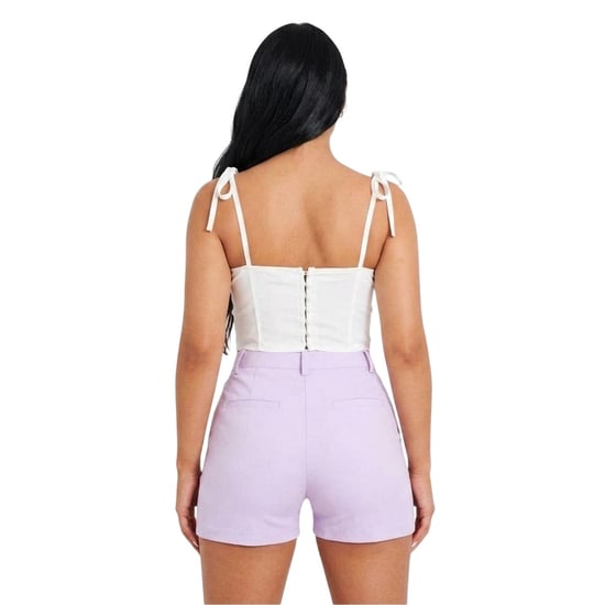 Missy Empire Dames/Dames Stropdas Detail Top (Wit) - Image 2