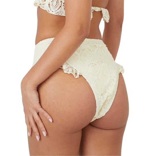 Brave Soul Bikinibroekje met gehaakt paneel en hoge taille voor dames (Geel) - Image 3