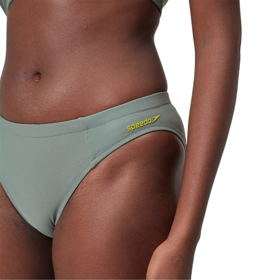 Speedo Dames Logo Hoge Been Bikini Onderbroek (Groen) - Image 3