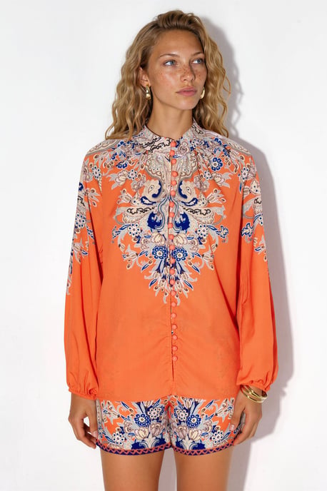Pijlen geweven playsuit met strikdetail - Image 5