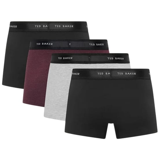 Ted Baker Effen boxershorts voor heren (Set van 4) (Zwart/Multikleurig) - Image 2