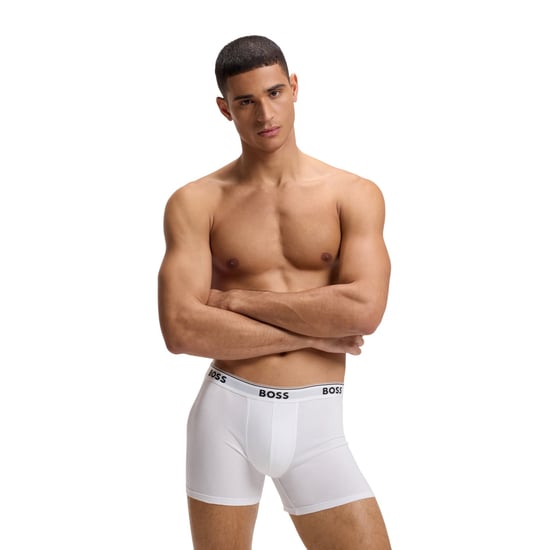 Boss Boxershorts met logo voor heren (set van 3) (Wit) - Image 3