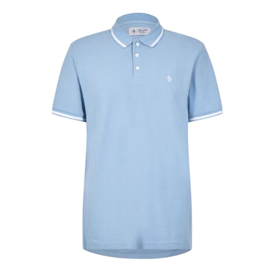 Original Penguin Heren Regular Poloshirt met Korte Mouwen (Verkleurde denim) - Image 1