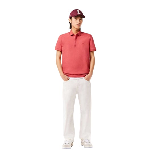 Lacoste Polo-shirt voor heren van Paris Stretch (Rood) - Image 3