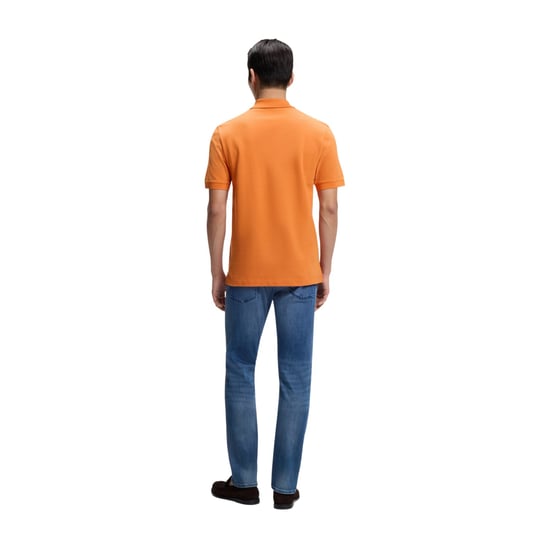 Boss Heren Pallas Katoenen Regular Polo Shirt (Middel Oranje) - Image 2
