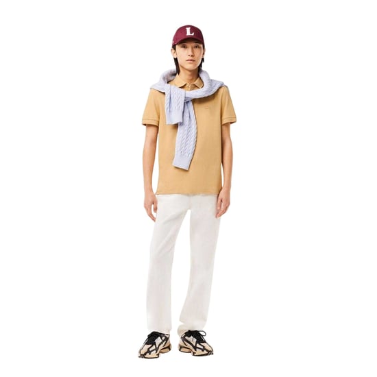 Lacoste Polo-shirt voor heren van Paris Stretch (Beige) - Image 3