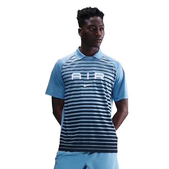 Nike Heren Air Swoosh Stripes Poloshirt (Blauw) - Image 3