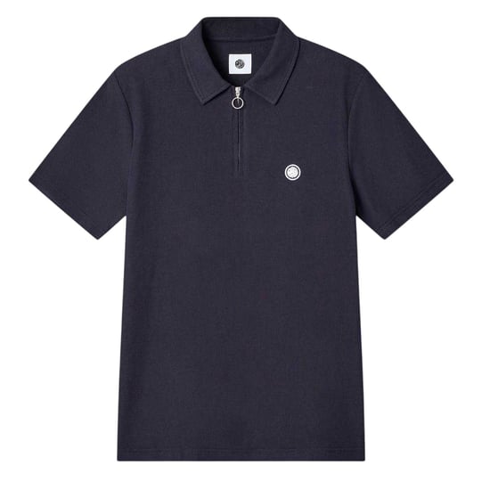 Pretty Green Heren Islington Quarter Zip Regular Poloshirt (Marine) - Image 1