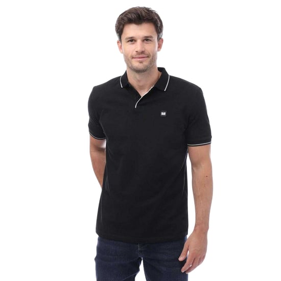 Weekend Offender Heren Spello Polo Shirt (Zwart) - Image 1