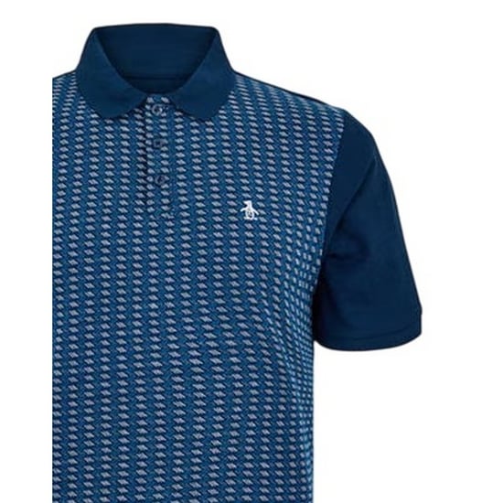 Original Penguin Geborduurd poloshirt voor heren met normale pasvorm (Yale Blauw) - Image 3