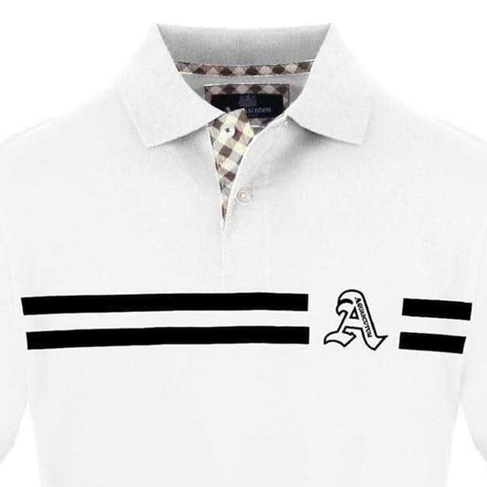 Aquascutum Heren Poloshirt met Kraag (Wit) - Image 3