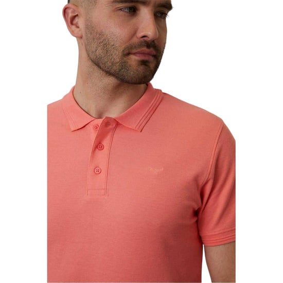 Threadbare Heren Malbork Korte Mouw Polo Shirt (Koraal) - Image 3